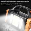 Portable Solar Flashlight, LED Handheld Flashlight, COB Floodlight,4 Modes Rechargeable Emergency Work Light, Suitable for Hiking,maintenance,fishing