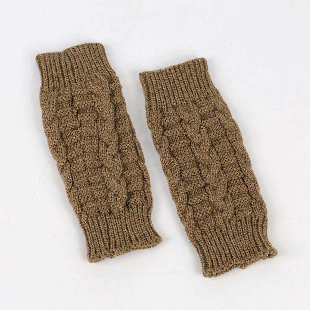 Winter Wrist Arm Mittens Warm Finger Fingerless Gloves Trendy Half Arm Warmer  for Women