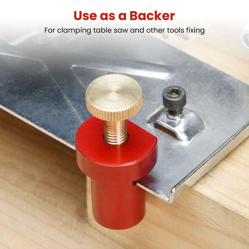 2 PCS Aluminum Alloy MFT Stops 19/20mm Auxiliary Clamp Workbench Accessories  for Woodworking