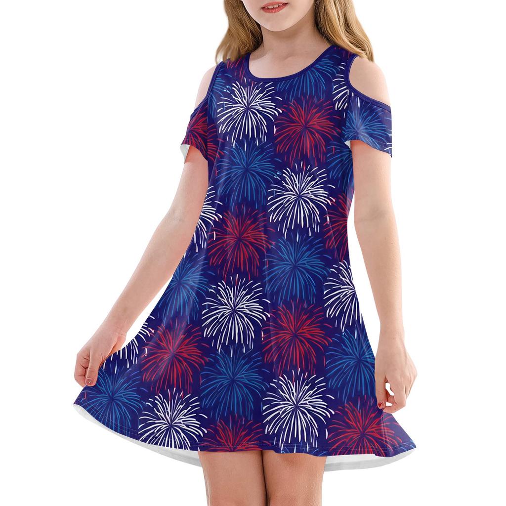 Mädchen A-Linien-Kleid - Sommerkleid Ärmellos Lässiges Sommerkleid Kleinkinderkleid