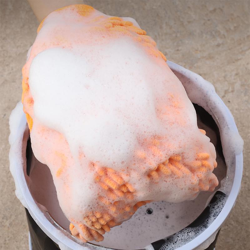 Double-Side Car Wash Gloves Microfiber Coral Fleece Cleaning Wash Tools Thick Soft Anti Scratch Glove Car Washing Mitt