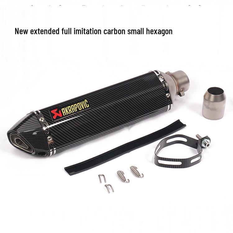 Huanglong Motorcycle Carbon Hex Exhaust for 600NINJA, 400CBR, 500R3, R25, GSX250