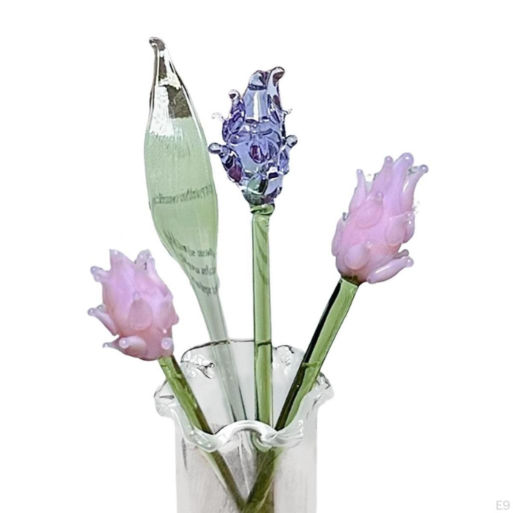 Artificial Flower Bouquet in Vase, Collectible Figurines for Home Decor Gifts