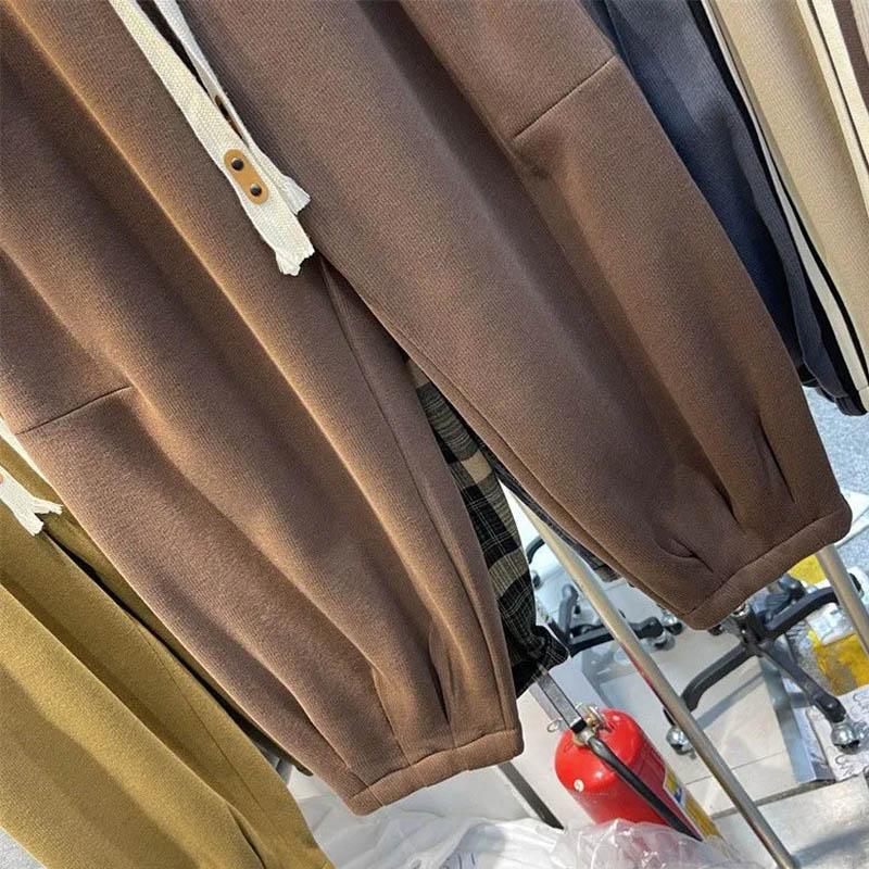 Pants for Women Elastic High Waist Long Trousers Plus Size Thickened Stretchy Versatile Casual Wide Leg  Pants