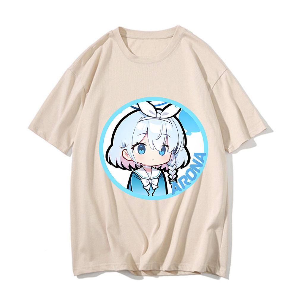 ARONA Blue Archive T-shirt Women Men Harajuku Anime Cartoon Graphic Kawaii Short Sleeve Tee Shirt Unisex Casual Y2k Clothing