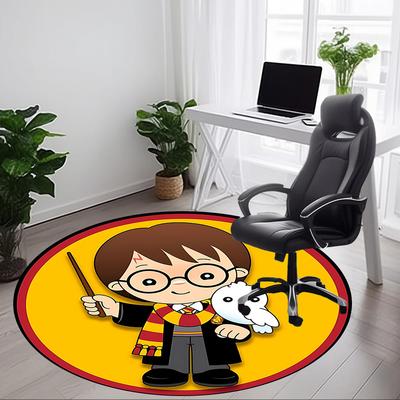 1pc Harry Potter Chair Carpet for Office Non-Slip, Soft & Comfortable, Carpet for Office, Gaming, Lightweight Round Floor Mat