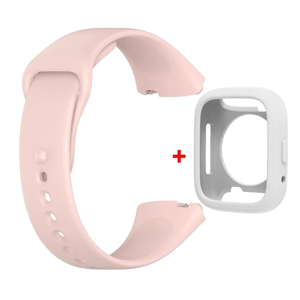Silicone Strap For Redmi Watch 3 Active/Lite Bracelet Watchband + Protective Case Shell