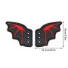 1 Pair Black And Red Bat Shoe Wings Embroidery Diy Charm Decoration For Sneaker Clothing Shoelaces Punk Halloween Gift Accessory