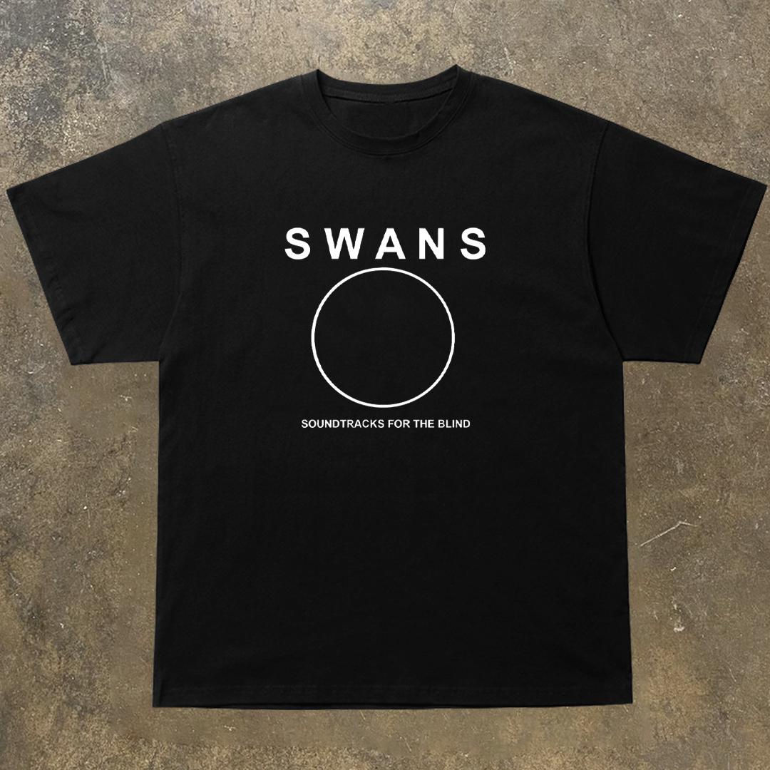 2025 Groupe Punk Européen Cygne T-shirt À Manches Courtes T-shirt Haut Imprimé En Coton De Haute Qualité 4XL