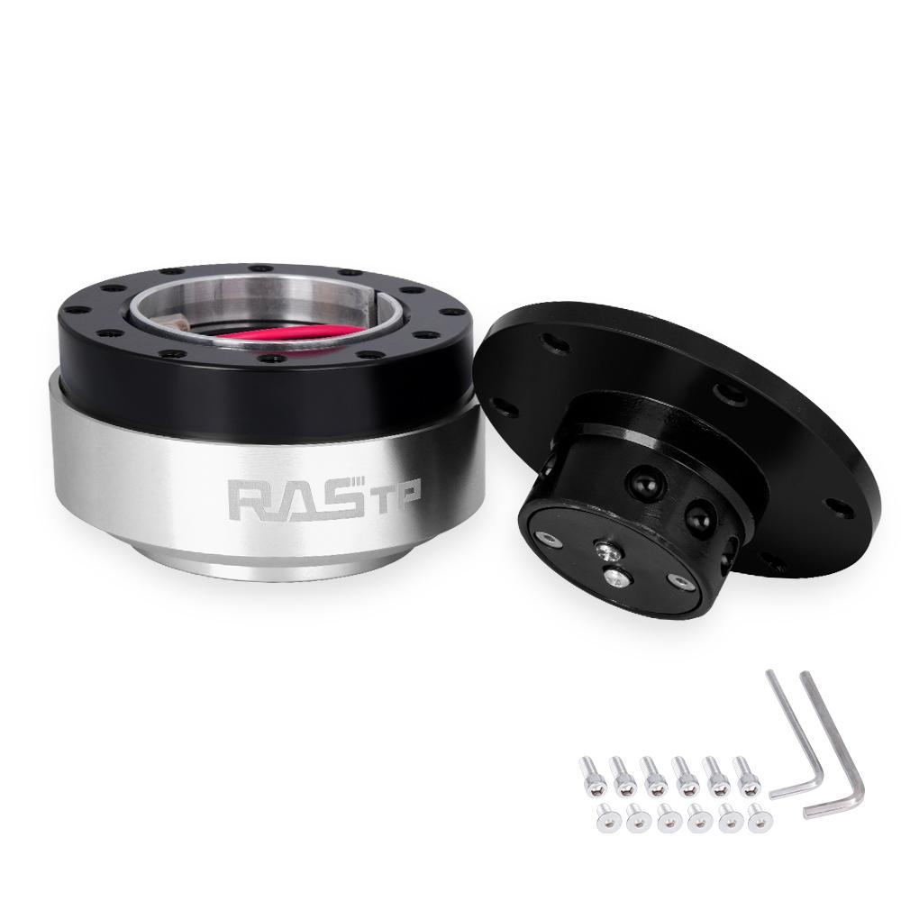 MUGE-Car Steering Wheel Snap Off Quick Release Hub Adapter Boss Kit Aluminum For 6-Hole Steering Wheel Hub Car Accessories QR030