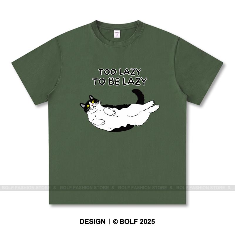 Women's Too Lazy To Be Lazy Printed T-Shirt 100% Cotton Oversized Paradox Graphic Tees for Men Summer Tops Ironic Streetwear