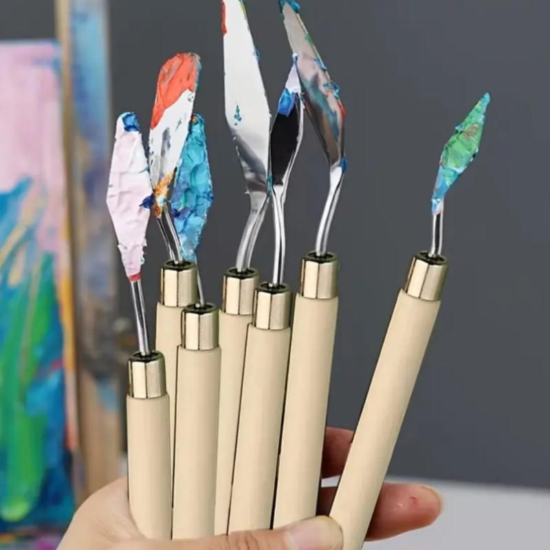 1set Buttercream Spatula Oil Painting Tinting Spatula Stainless Steel Fondant Cake Creamer Pastry Tools Kitchen Accessories
