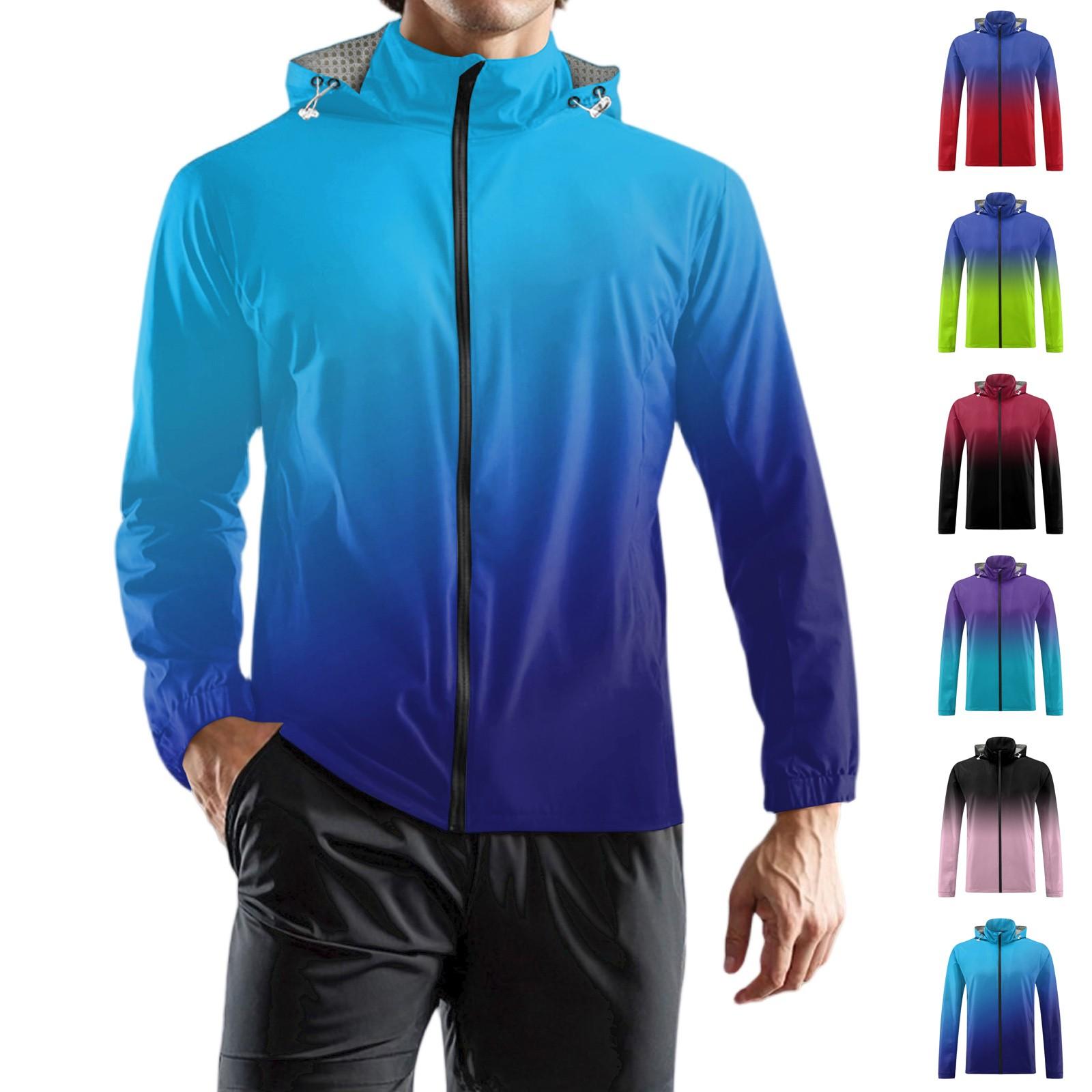 

Children s Adult Fashion Printed Hooded Training Windproof Rainproof Sunscreen Sports Jacket Running Fitness Quick Dry Jacket XL червоний