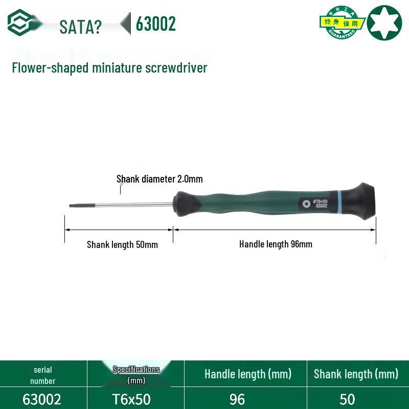 SATA 63002 Industrial Grade Torx Micro Screwdriver