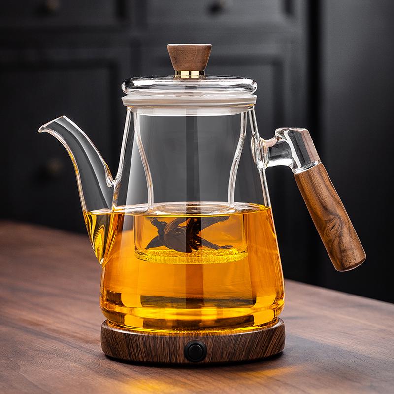 2025 Thickened Glass Tea Infuser Pot - Heat-Resistant Tea Brewer with Water Separation for Home or Office