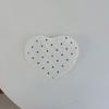 New Polka Dot Heart-shaped Placemats Cotton Decorative Insulating Table Mat Love Quilted Water Cup Mat Home Decor