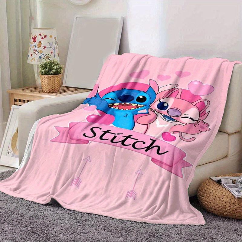 1pc Stitch Printing Blanket - Soft, All-Season Throw for Living Room, Beroom,Personalize Gift with Aorable Cartoon Esign