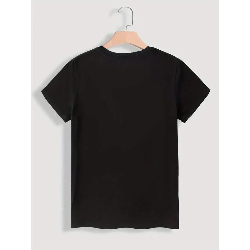 Damen Plus Size Hundepfotenabdruck T-Shirt Lässig Kurzarm Rundhalsausschnitt Frühling Sommer Lässiges Oberteil