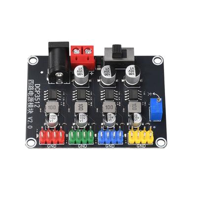 Adjustable DC-DC Step-down Power Module 6V-30V To 0.9V-29.6V 4-Channel Independent Output Precision Control for Embedded Systems