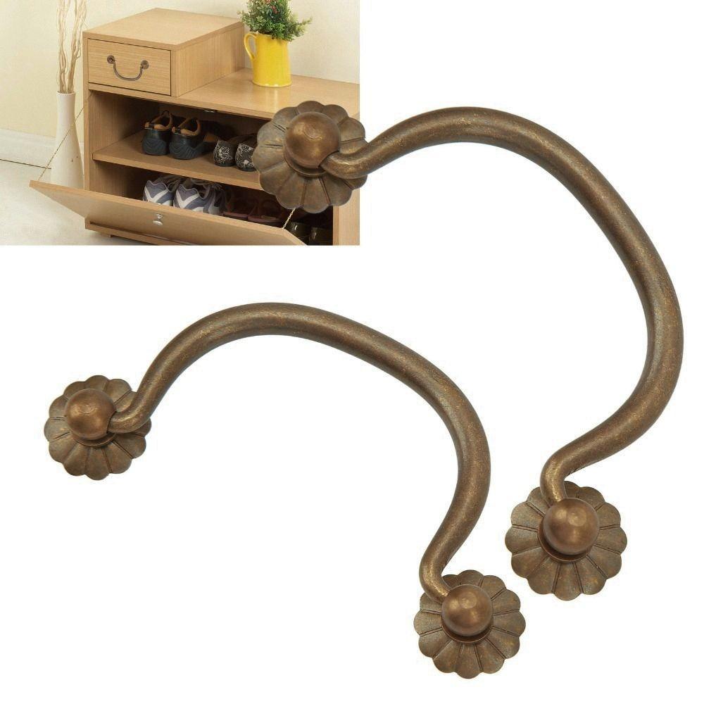 2pcs Solid Cabinet Handle Vintage Drawer Pulls Delicate Pull Handle Cabinet