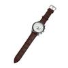 Men Automatic Mechanical Watch Moon Phase 6 Luminous Hands Self Winding Chronograph Display PU Leather Strap Analog