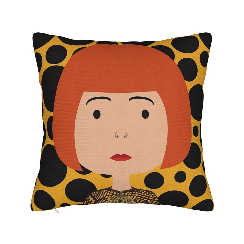 Yayoi K-Kusama Pillowcase Double-Sided Printing Polyester Cushion Cover Decor Throw Pillow Case Cover Home Square 45X45Cm