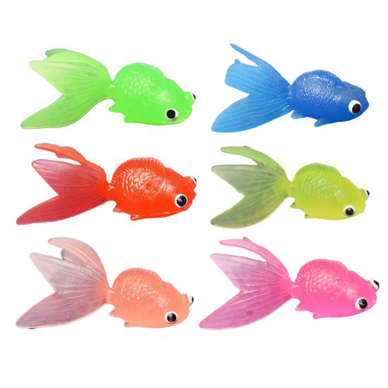 

Модель Золотой рыбки Красочная Мультяшная Серия Рыб Миниатюрная Фигурка Украшение Мягкая TPR Морское Животное Фигурка Рыбы Детская Игрушка для Рыбалки Украшение для Аквариума S