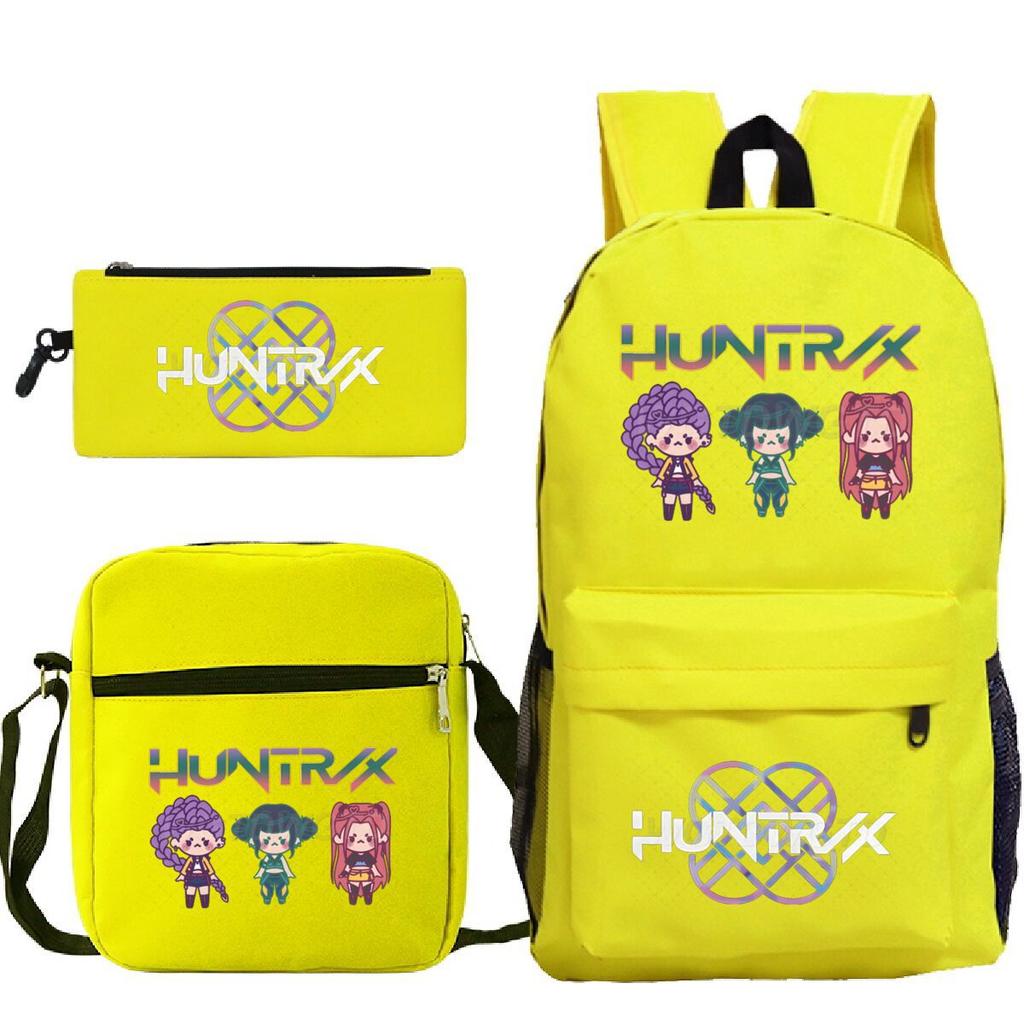 Animation Cartoon Grund- und Sekundarschüler Schultasche Kinderrucksack Freizeit Federmäppchen Umhängetasche Dreiteiliges Set