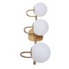 Bathroom Vanity Light Over Mirror Vintage LED 3 Light Bathroom Light Fixtures with Frosted Glass Lampshades for Living Room Hallway