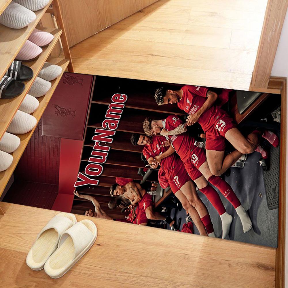 Liverpool Customize Your Name Carpet Suitable for Entryway Outdoor Decorate room Dormitory Antislip Carpet Anime Office Decor