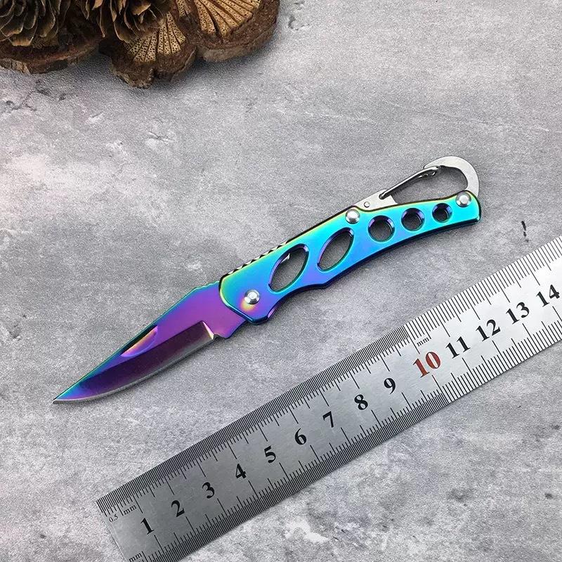 Folding Fruit Knife, Stainless Steel Outdoor Knife with Non-slip Handle for Kitchen Accessories Pocket Knife