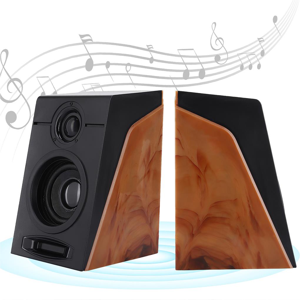 2 Pieces Subwoofer Speaker Music Player Tool Multimedia Speakers PC Gaming Supply Widely Usage Sound Box Desktop Hotel Use