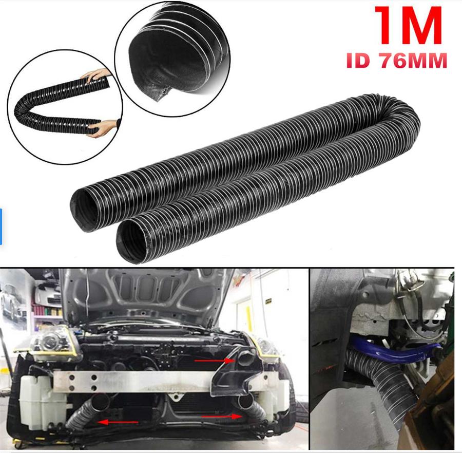 Silicone Air Ducting Flexible Brake Cold Induction Intake Pipe Hose 76mm 1m3.3ft
