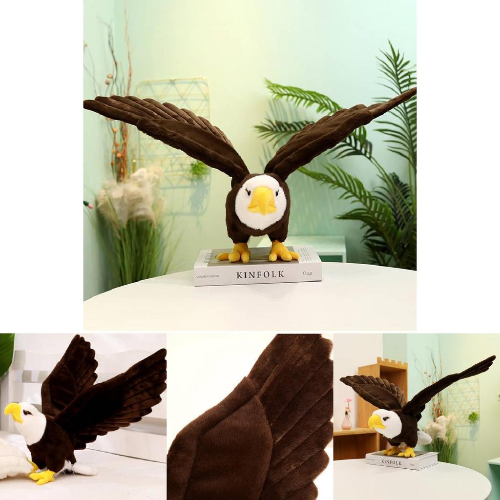 High Quality Plush White Headed Eagle Toy Soft Stuffed Animal For Home Decor And Kids Comforting Doll