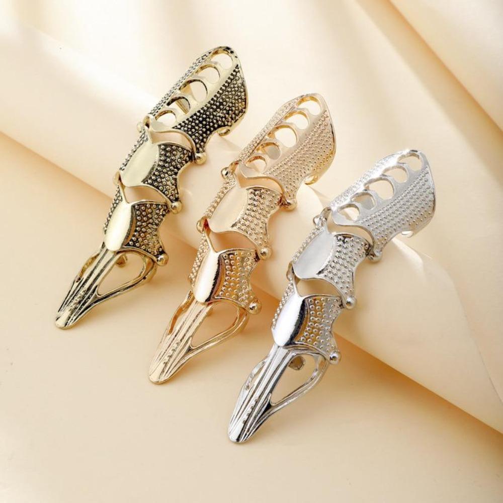 Herren Knöchel Gelenk Vollfinger Doppelring Punk Rock Adlerkralle Rüstung Aktivitätsring Gothic Halloween Cosplay Schmuck für Damen