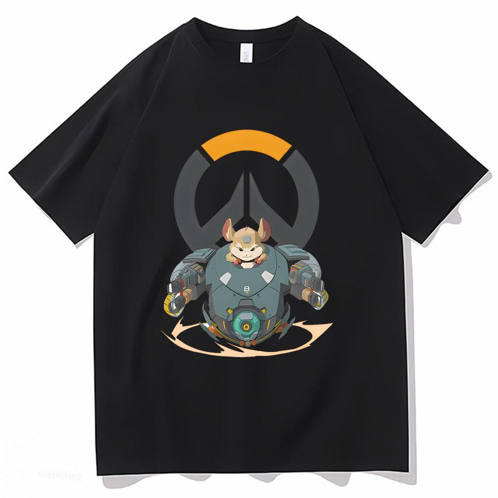 Summer Overwatch Games Graphic Printed Men T-shirts High Quality Harajuku Clothes Casual Loose Short Sleeve Women Tee-shirts Top