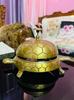 Handcrafted Tortoise Desk Bell: Antique Brass Finish
