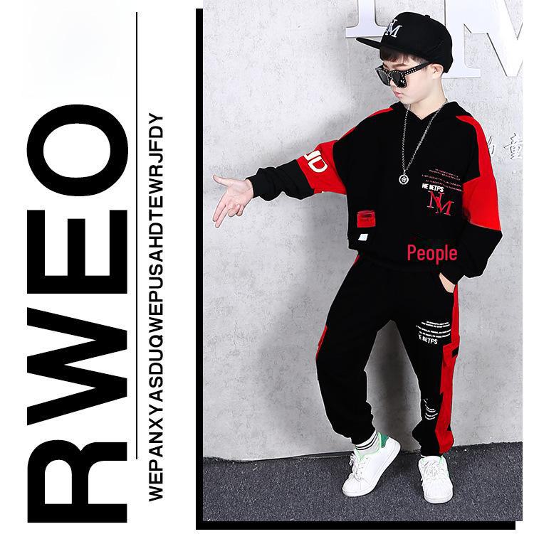 Costume élégant pour garçon printemps/automne 2025: Jolis sweats de sport deux pièces pour enfants de taille moyenne et grande