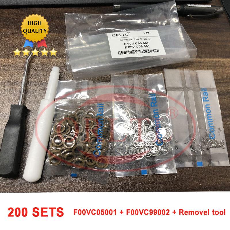 200 Pieces Sealing Ring F00VC99002 Steel Injector Balls F00VC05001 Repair Kits For 0445120007/0445120153/0445120067