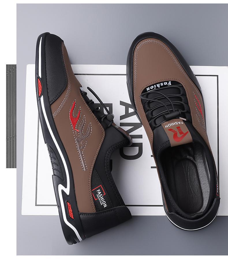

Men s new fashion versatile casual shoes soft sole non-slip breathable dad shoes outdoor walking sports shoes 39 темно-коричневого кольору