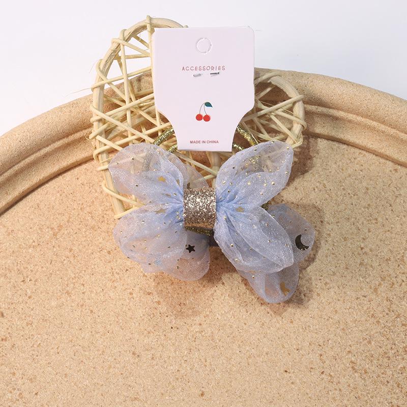 

Корейский детский блестящий набор резинок для волос с бантами в виде пяти звезд