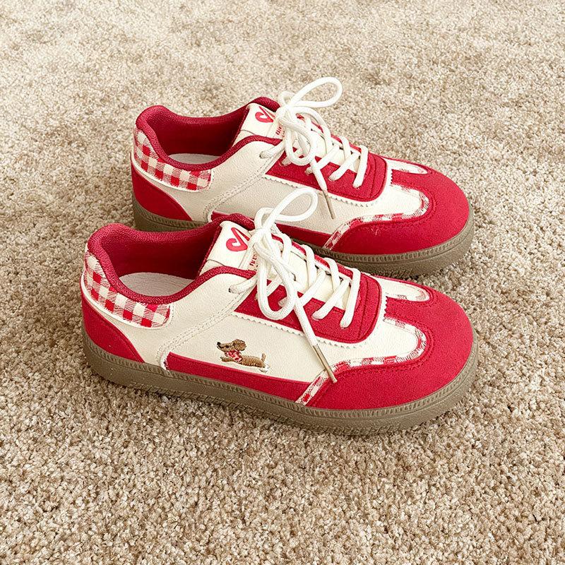 Platform white shoes women's 2025 new retro student cute board shoes ins trendy versatile niche casual shoes women