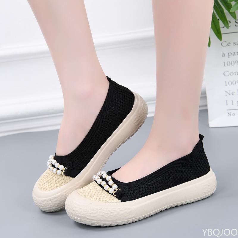 Spring Summer New Women's Singles Shoes Casual Breathable Thick Soled Casual Shoes Soft Soled Non Slip Fashionable Women's Shoes