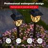 8er-Pack Solar-LED-Hoflampe Outdoor Wasserdichte Rasenleuchten Solar-Landschafts-Kanalbeleuchtung Flur Garten Dekorationsbeleuchtung
