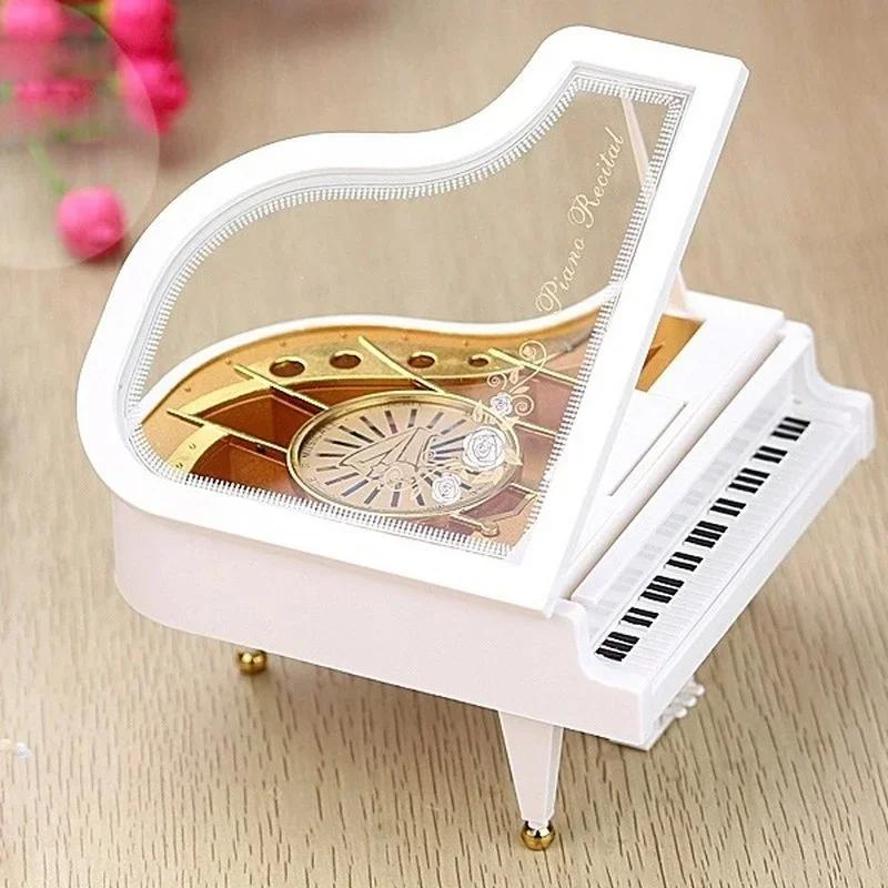 1 Pcs New Dancing Piano Music Box New Year Gift Present Girl's Birthday Romantic Gift Musical Box Home Decor