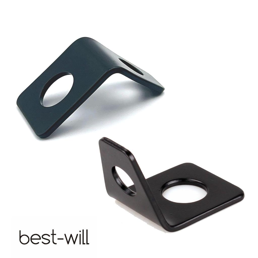 Bestwill 4 Point Racing Seat Belt Fixed L-Shaped Stay Hook Bracket Hardware Tie Down Hook Bucket Seat Harness Bolts (2)