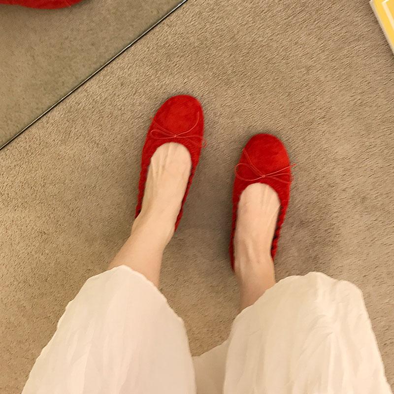 Fashion Fashion Slip On Women Flats Shallow Shoes Soft Casual Female Butterfly-Knot Footwear Round Toe Ladies Flats With Shoes