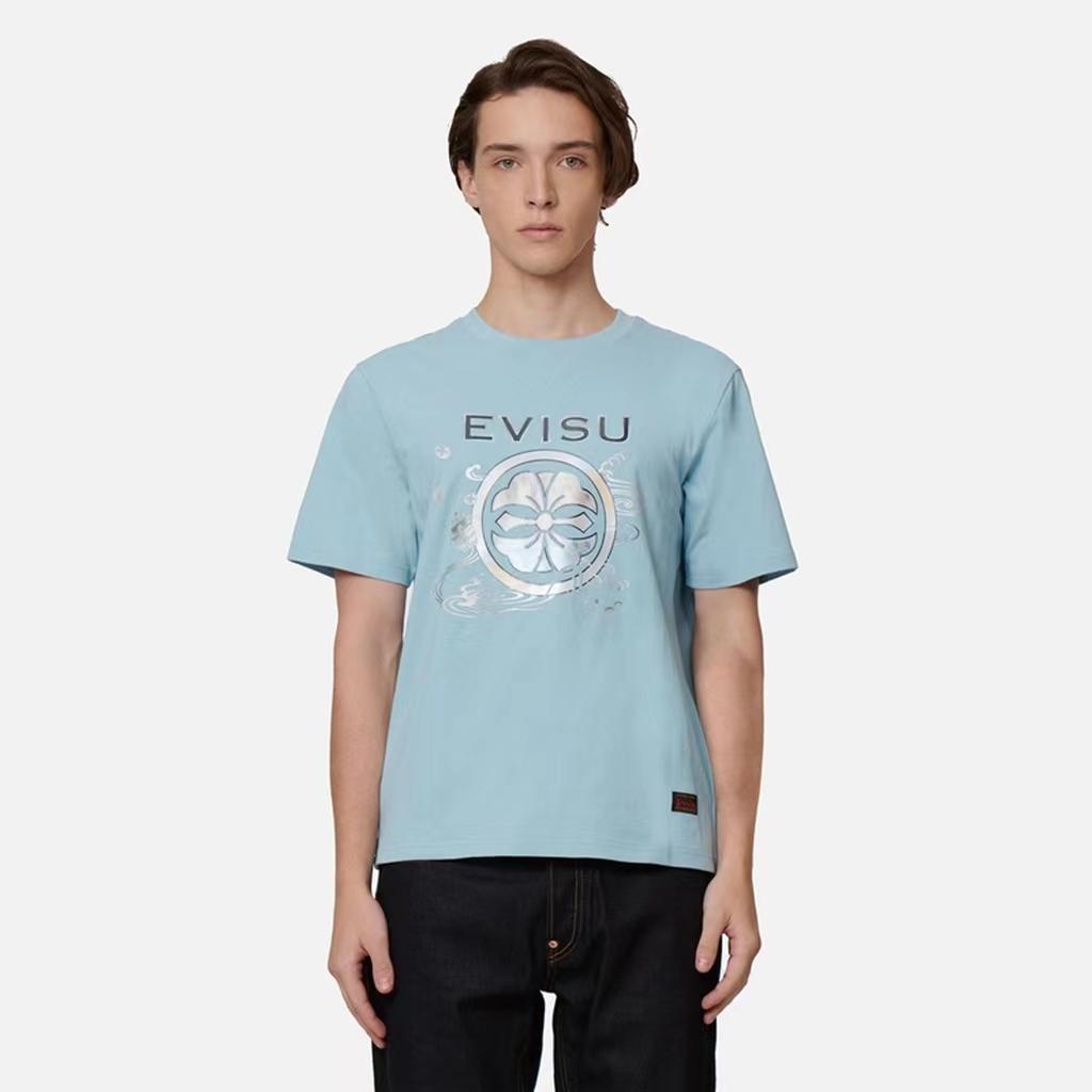 EVISU T-Shirts Men's Crew Neck Moderate Straight Fit 2EAHTM2TS523XXCT