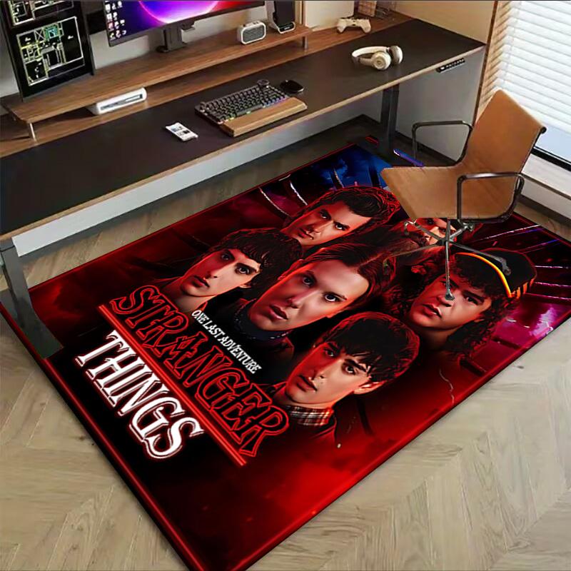 1pc Stranger Things Season Carpet for Playroom Bedroom Living Room Sofa Home Decor,kids Game Area Rug Non-slip Floor Mat Y72977