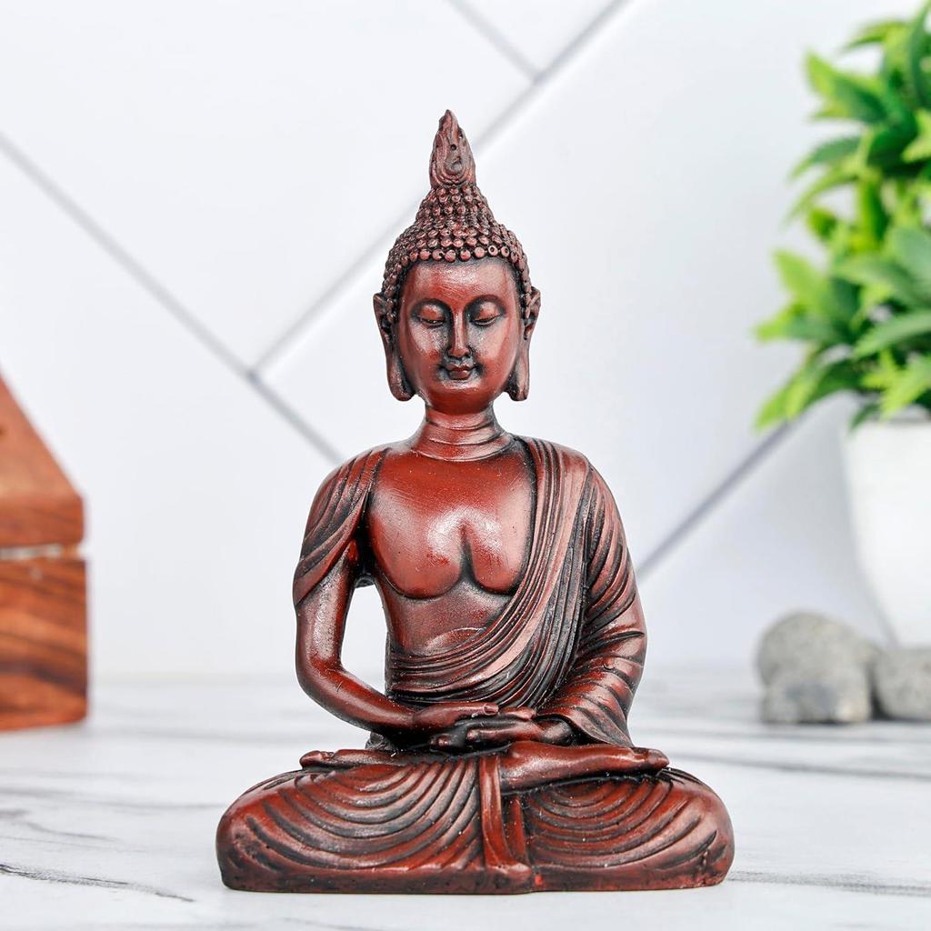 Neue sitzende meditierende Buddha-Statue Schauobjekt Idol Heimdekorationsartikel für Wohnzimmer und Geschenke